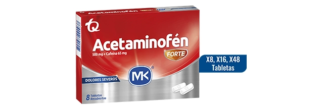 Acetaminofén + Cafeína - Acetaminofén Forte MK