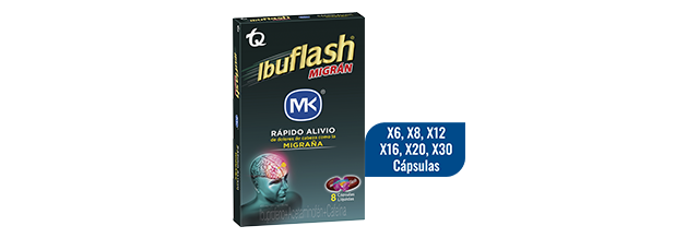 Ibuprofeno + Acetaminofén + Cafeína - Ibuflash Migran MK